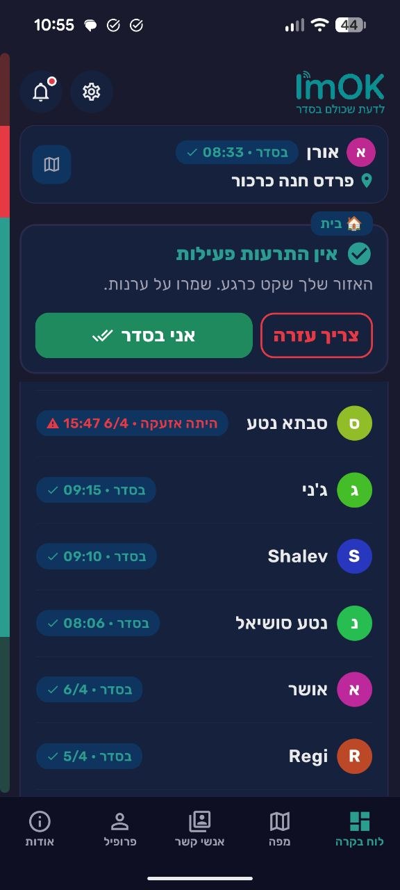 Contacts seeing status